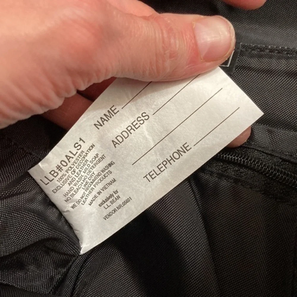 L.L. bean black and gray mini backpack